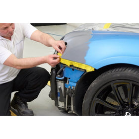 Q1 yellow masking tape resists coatings for clean removal