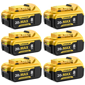 qamqfsou 6-pack 8000mAh battery for DCB200 boosts runtime for tough jobs.