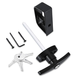 QANVEE back D-handle showing adjustable fit for varying door thickness.