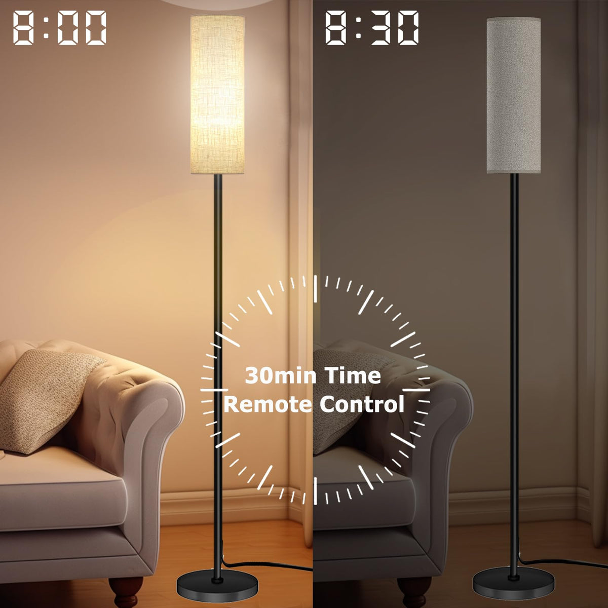 Qaubauyt lamp with stable base supports busy living spaces and prevents tipping