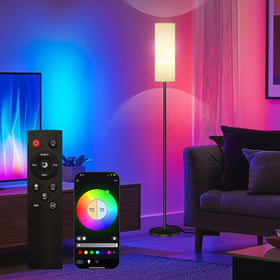 Qaubauyt smart LED floor lamp with app control for customizable ambiance
