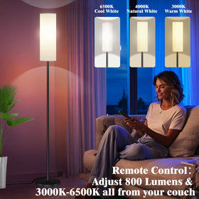 Remote memory feature preserves last lighting setting on Qaubauyt lamp