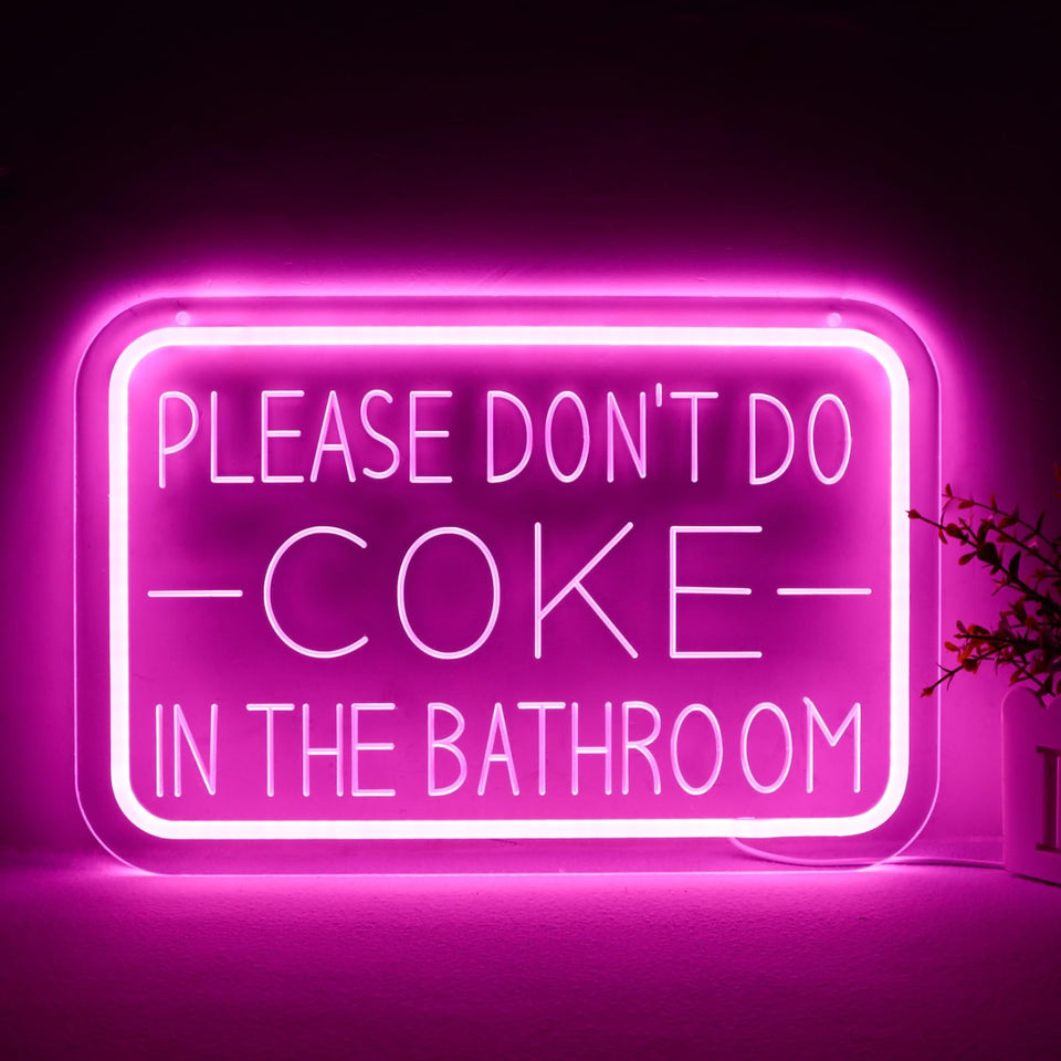 qbanziou neon sign for bathroom decor bright, playful wall art