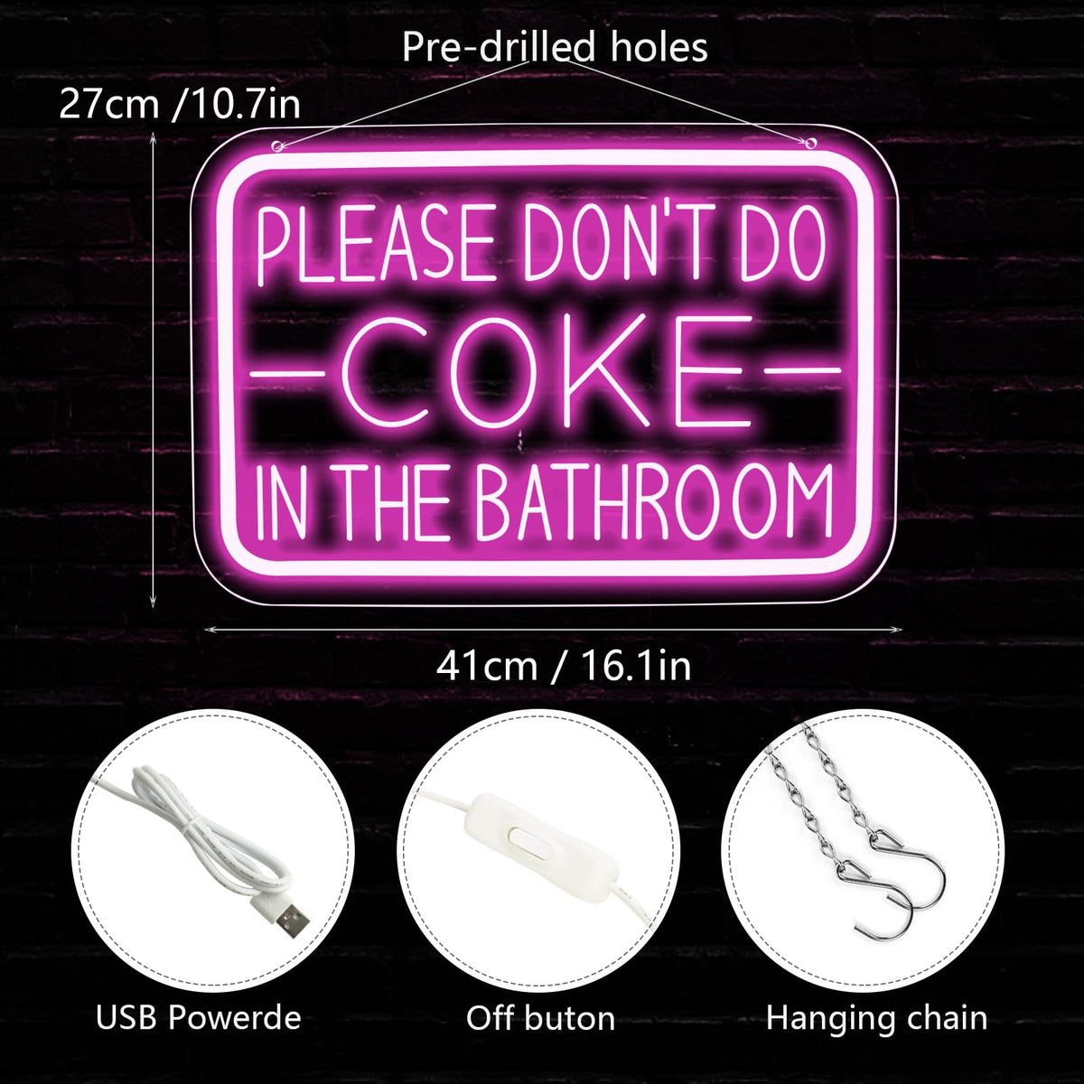 qbanziou restroom neon wall art adds fun flair to restrooms