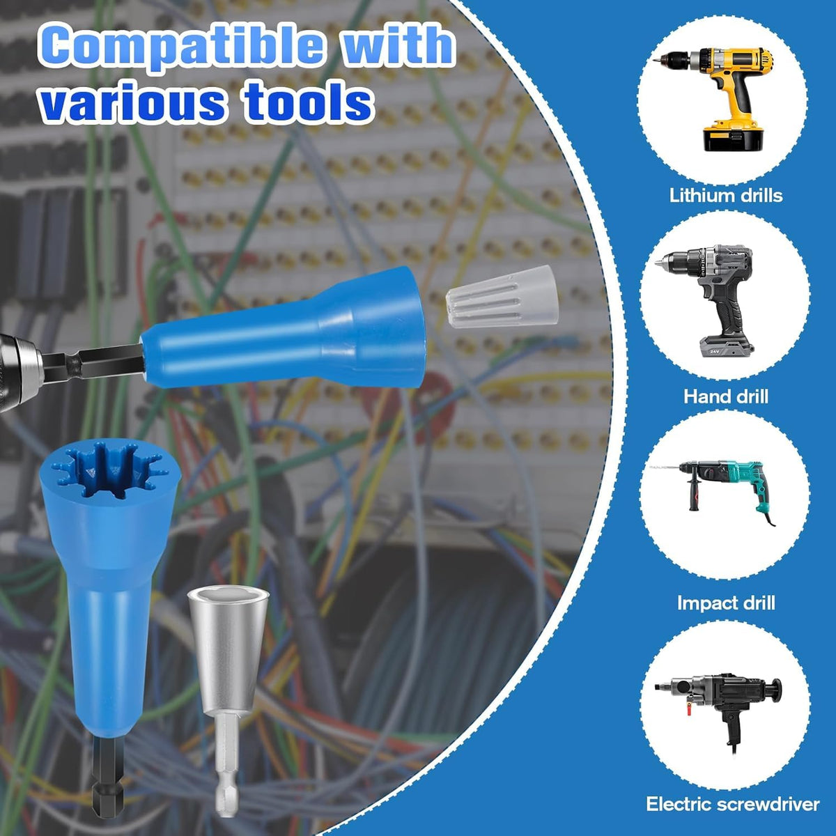 Qbonway wire nuts pack supports secure connections in quick electrical work.