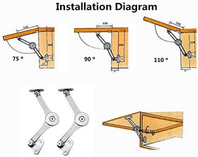 QBOSO packaging shows two stays and installation guide