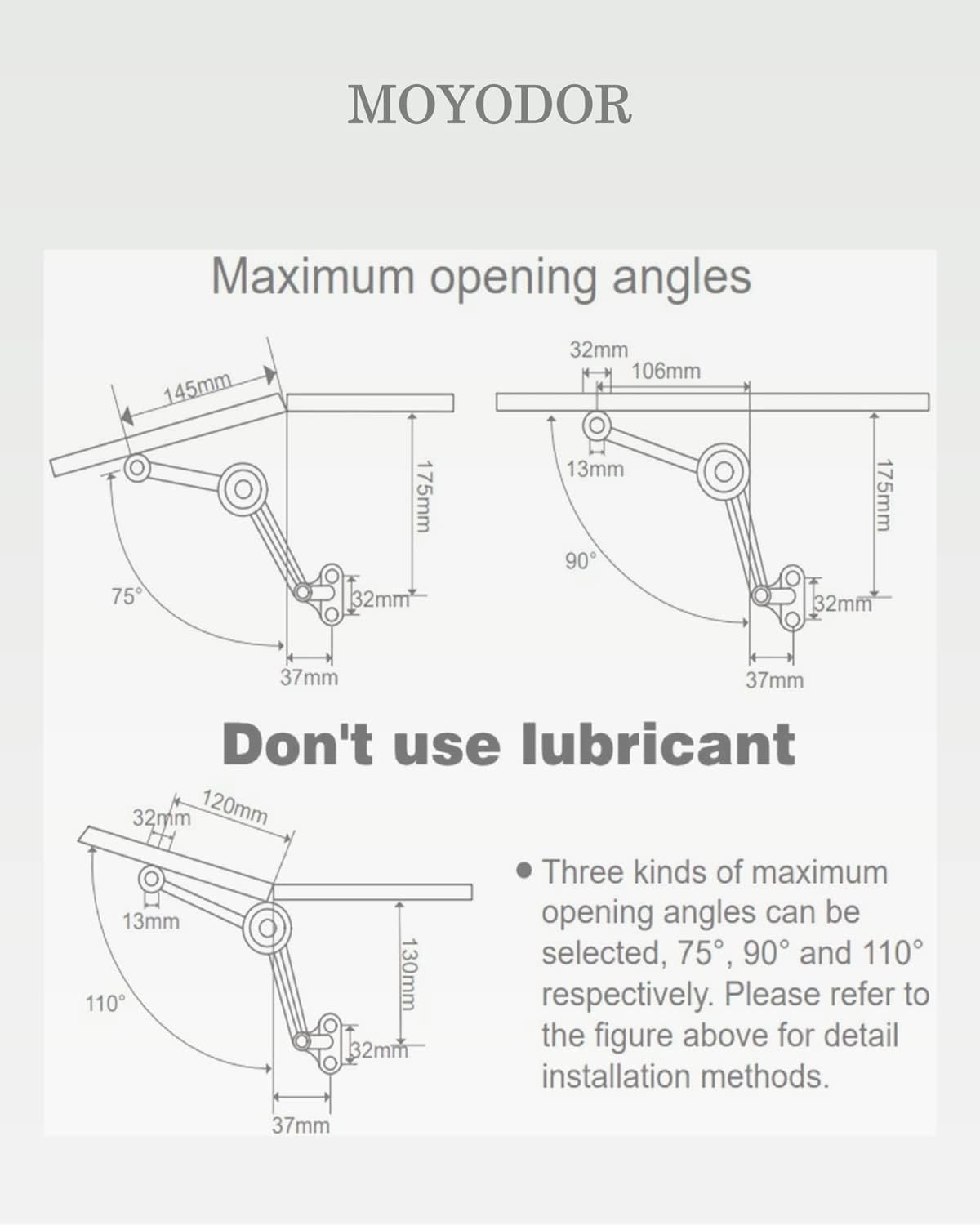 QBOSO lid stay packaging includes screws and installation guide
