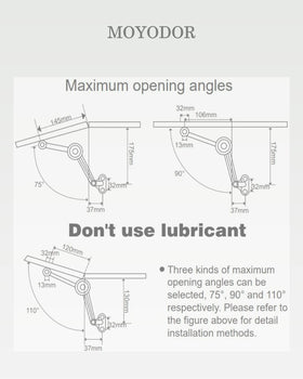QBOSO lid stay packaging includes screws and installation guide