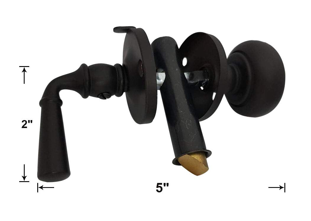QCAA latch demonstrates door thickness compatibility from 7/8 to 1-3/8 inches.