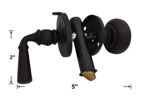 QCAA latch demonstrates door thickness compatibility from 7/8 to 1-3/8 inches.