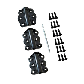 QCAA door spring hinges front view demonstrates self-closing action for hands-free door control.
