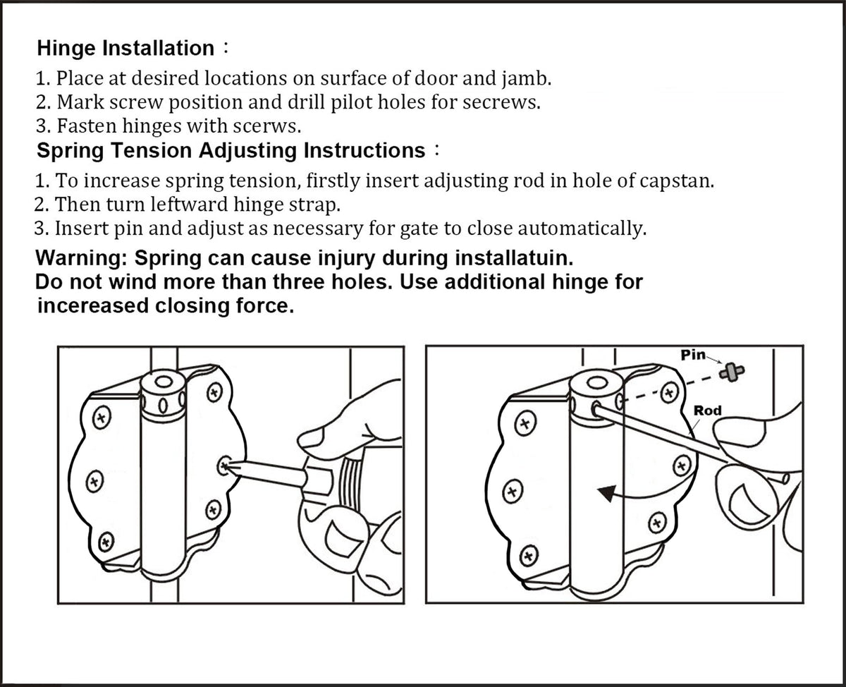 QCAA hinges installed on a door demonstrate 180-degree swing for flexible mounting.