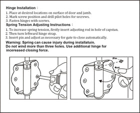 QCAA screws included with hinges for quick, secure mounting on lightweight doors.