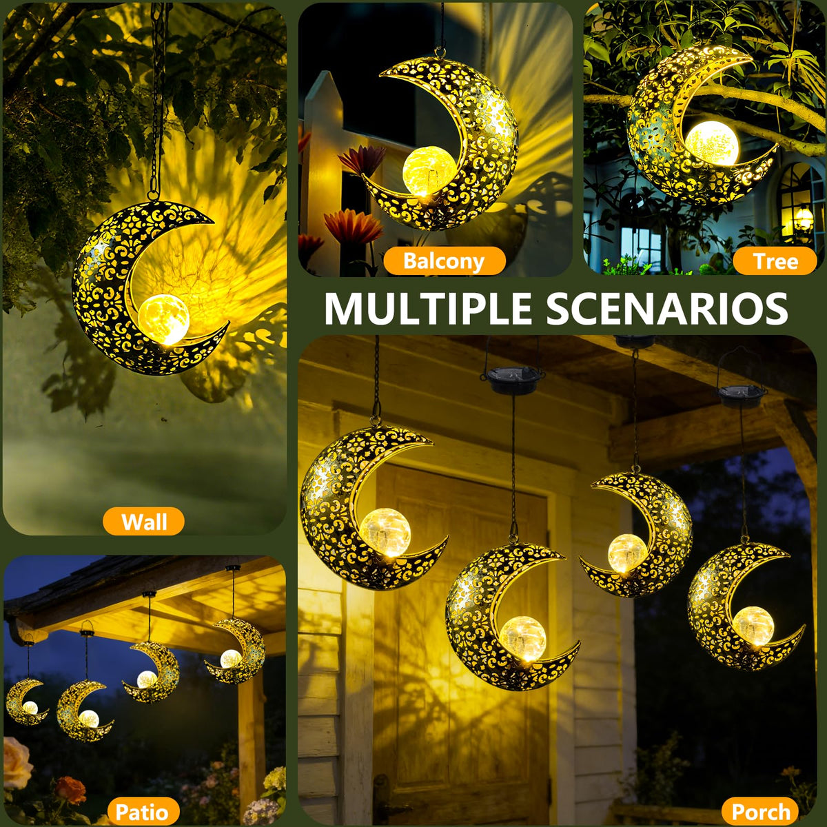 QCF metal lantern moon outdoor decor adds vintage charm to yards