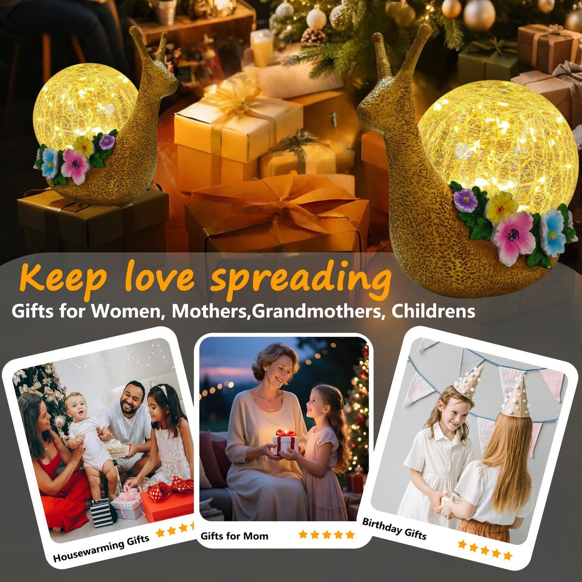 QCF Solar Snail gift idea for Mothers Day and garden enthusiasts