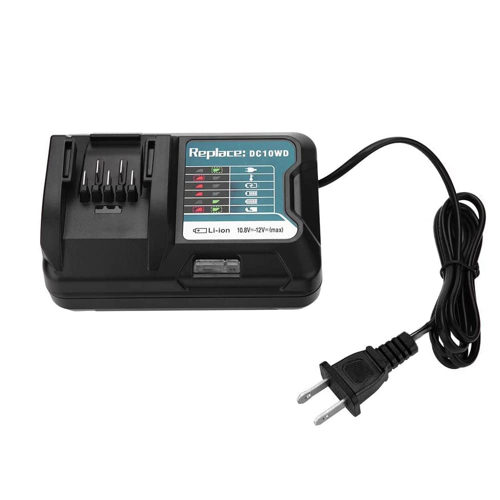 QCZRED DC10WD charger front view for reliable Makita battery charging.