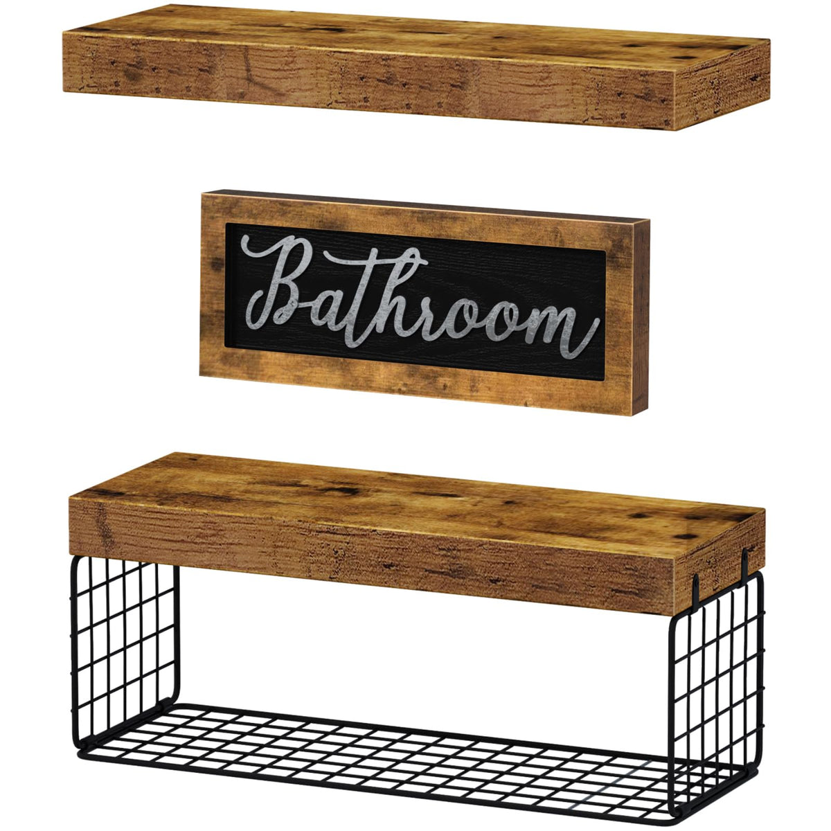 QEEIG bathroom storage set keeps essentials within reach.