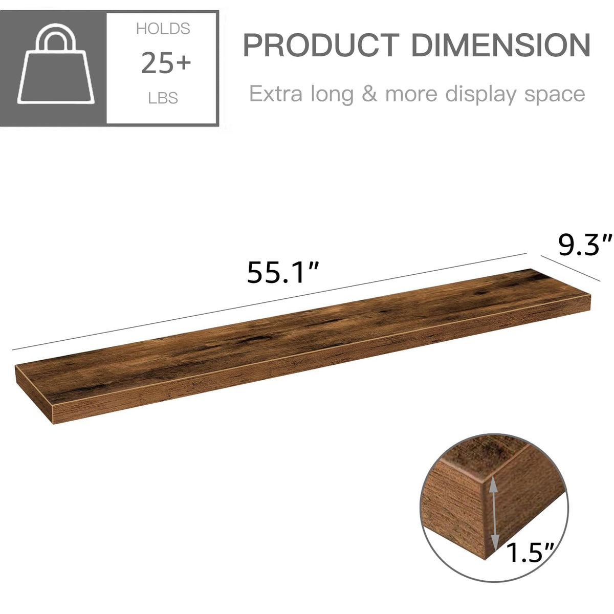 QEEIG shelves feature a 2-5 degree angle to keep items steady
