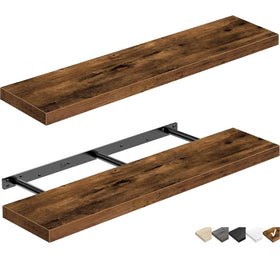 QEEIG floating shelves wall-mount 31.5-inch long, extra storage space.