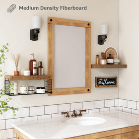QEEIG wall-mounted shelves hold toiletries without wobble.