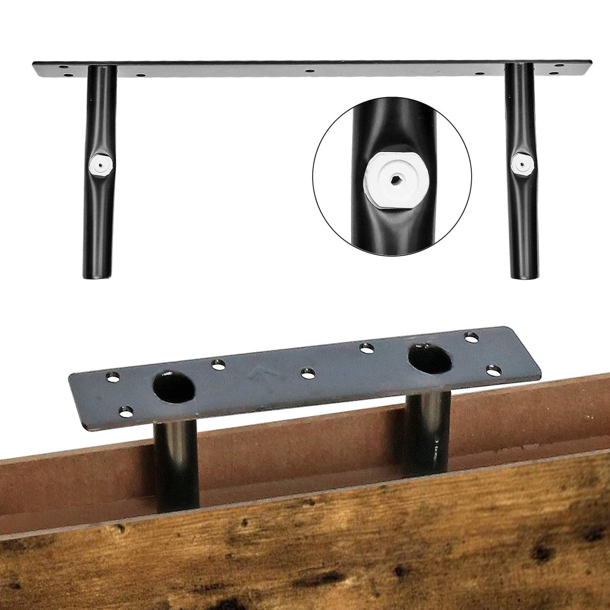 QEEIG rustic brown shelves enhance small bathrooms with organization.