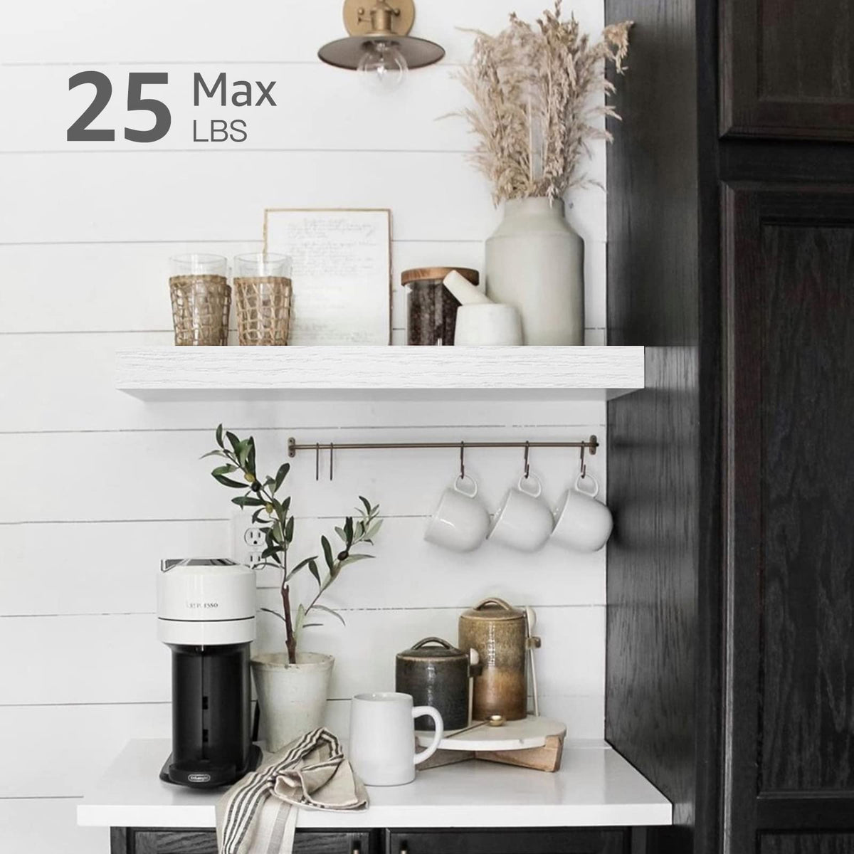 QEEIG invisible bracket floating shelves maintain a clean wall display