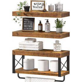 QEEIG over-toilet shelves shown during easy assembly for quick setup