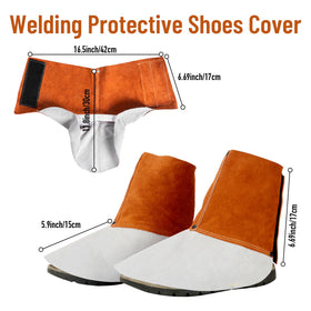 QeeLink welding spats side view with Velcro closure for secure fit