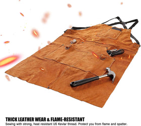 QeeLink adjustable-fit welding apron from M to XXXL.