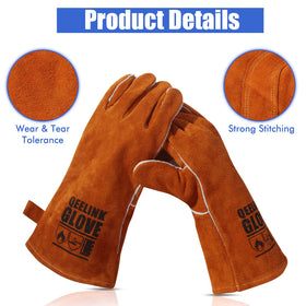 QeeLink welding gloves flexible-wing-thumb design for secure grip