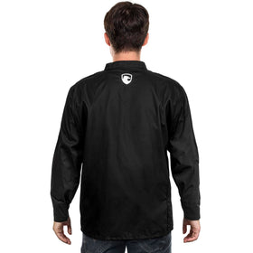 QeeLink welding jacket back view highlights breathability and movement
