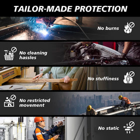 QeeLink welding jacket detailed stitching ensures durability during heavy tasks.