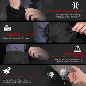 QeeLink welding sleeve cotton lining detail demonstrates moisture management