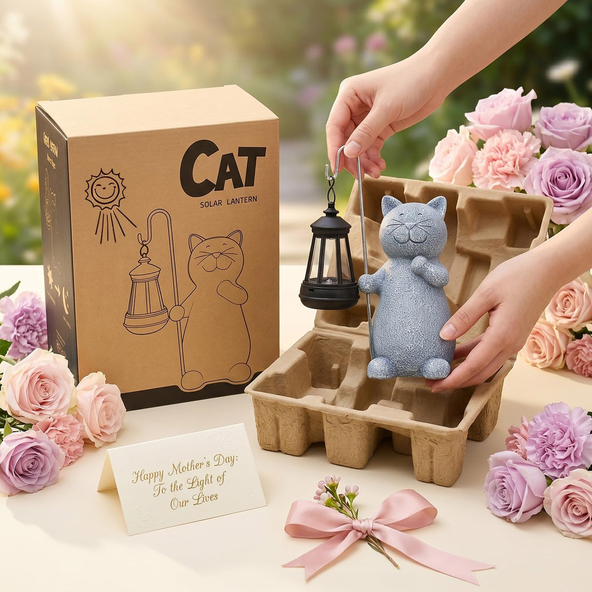 Qeeman Indoor Outdoor Cat Lantern suitable for living rooms or porches