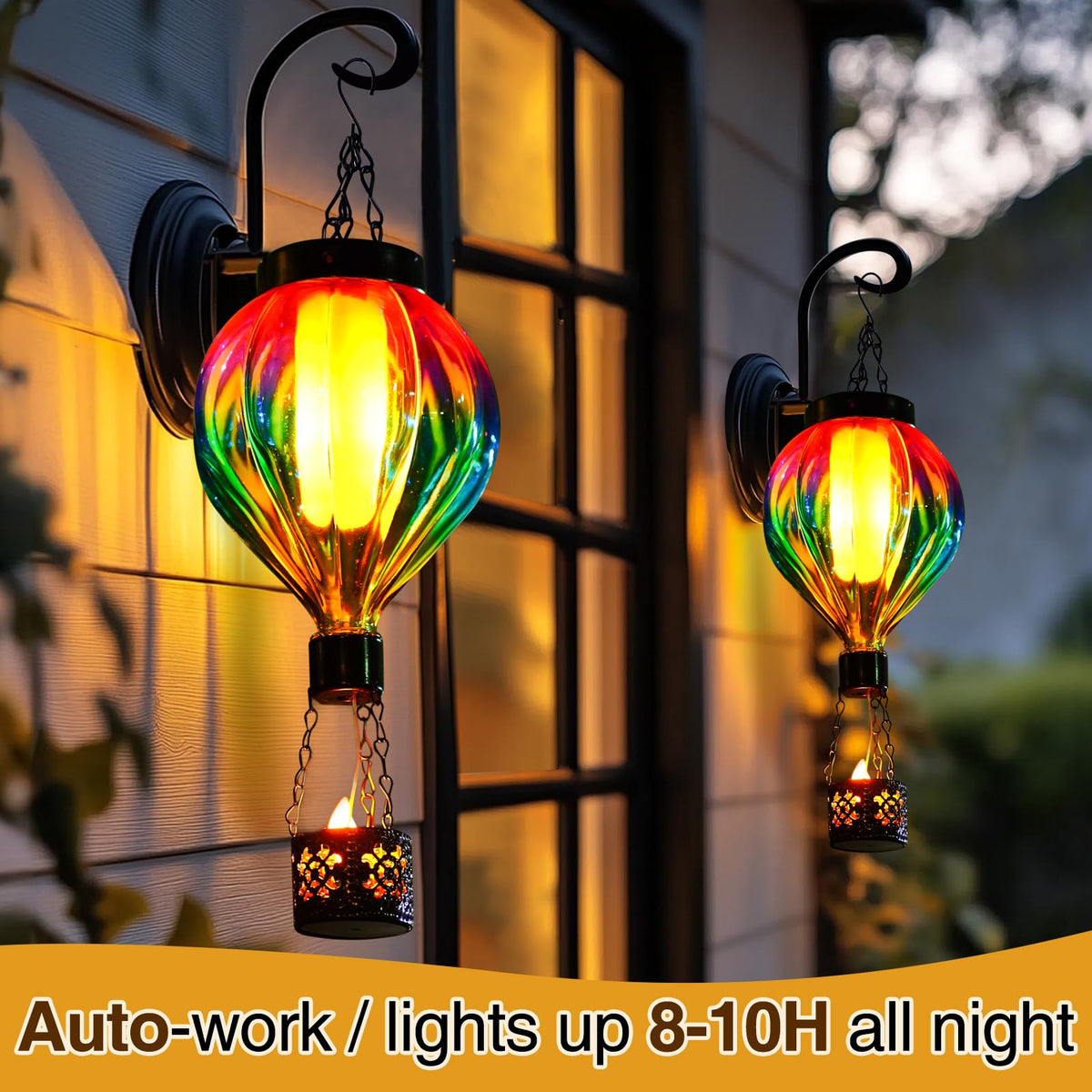 QeemTaco outdoor porch lantern provides warm, durable yard lighting.