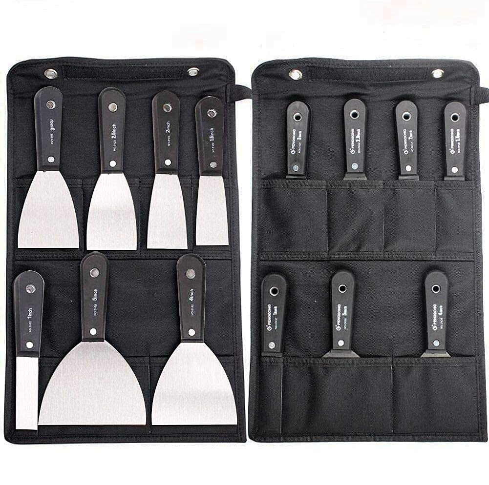 QEES 7-piece drywall putty knife set for versatile repairs