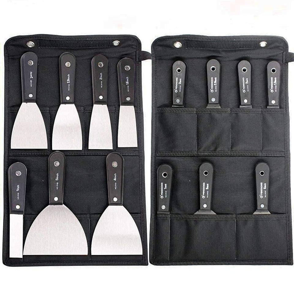QEES 7-piece drywall putty knife set for versatile repairs