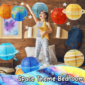 Qenk Space Lantern Saturn – colorful rings provide playful space ambiance
