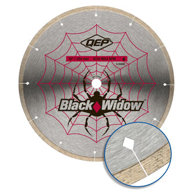 QEP Black Widow blade cutting porcelain tile with minimal chipping