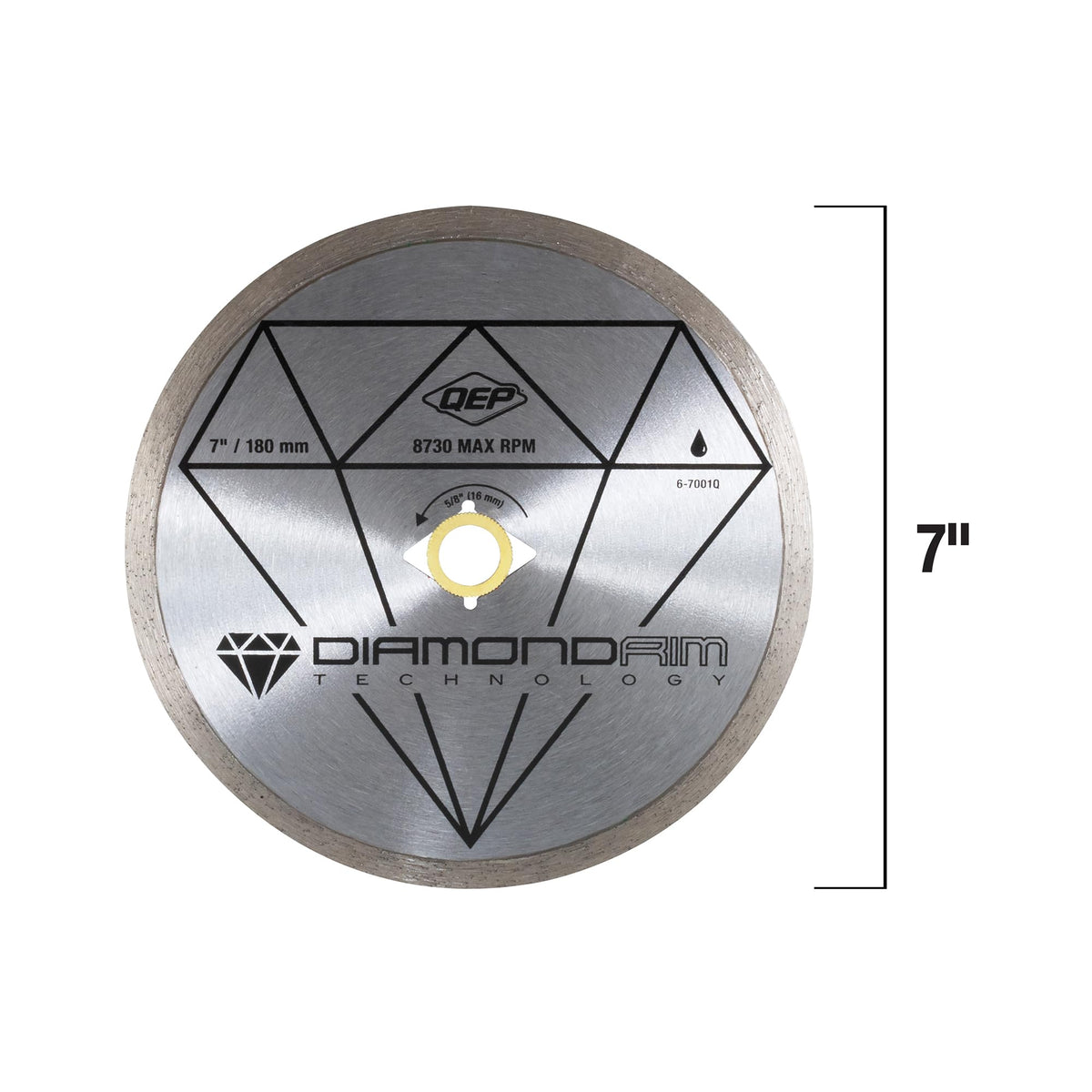 QEP diamond blade with long-lasting performance for tile projects.