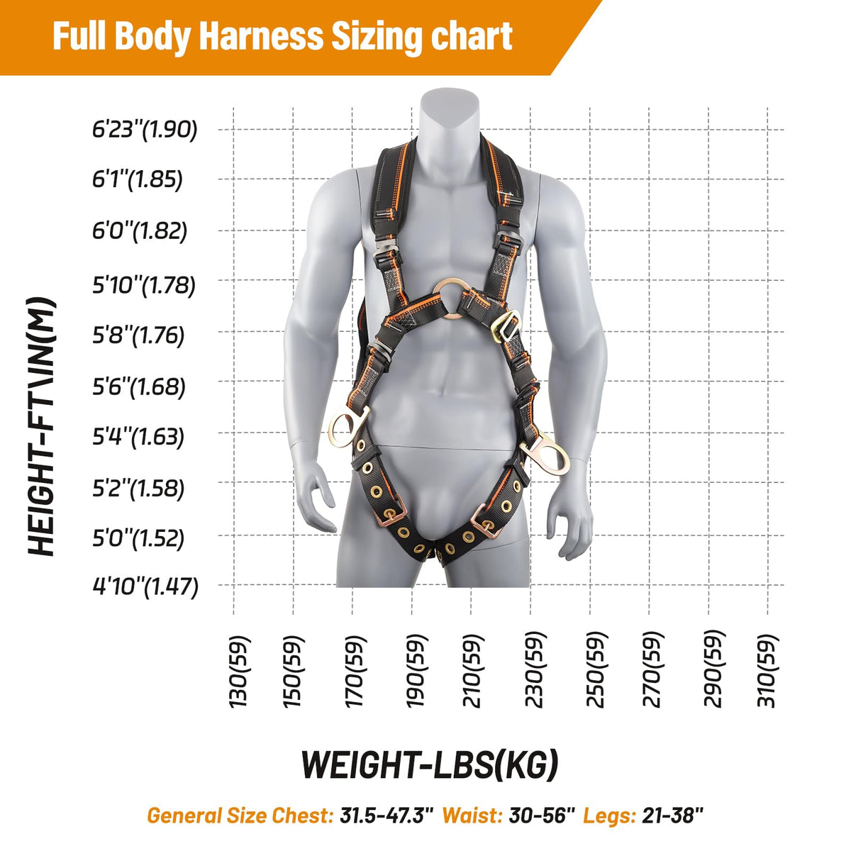 QFU durable polyester webbing and metal fittings for safety.