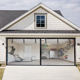 Q-Hillstar garage screen magnets close-up showing strong magnetic closure for hands-free entry