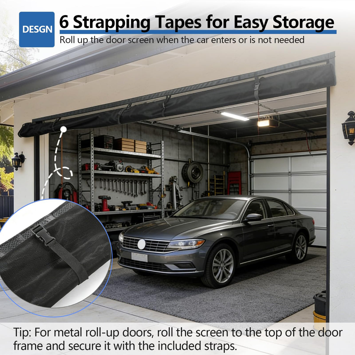 Q-Hillstar tip for metal roll-up doors to prevent magnet sticking