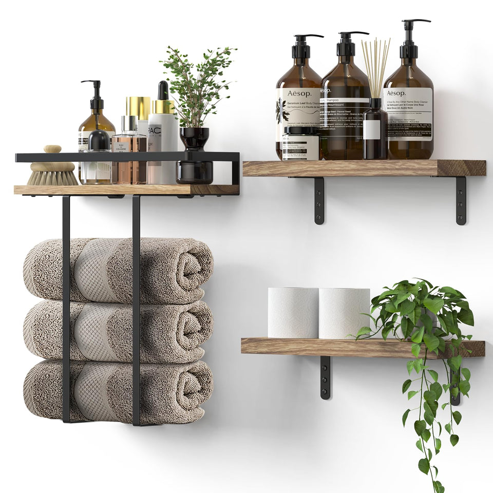 QHMCHLDZ bathroom towel rack wall-mounted keeps towels tidy and reachable.