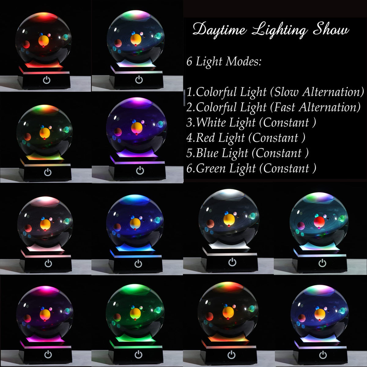 Qianwei LED light base illuminating the crystal ball with multiple colors