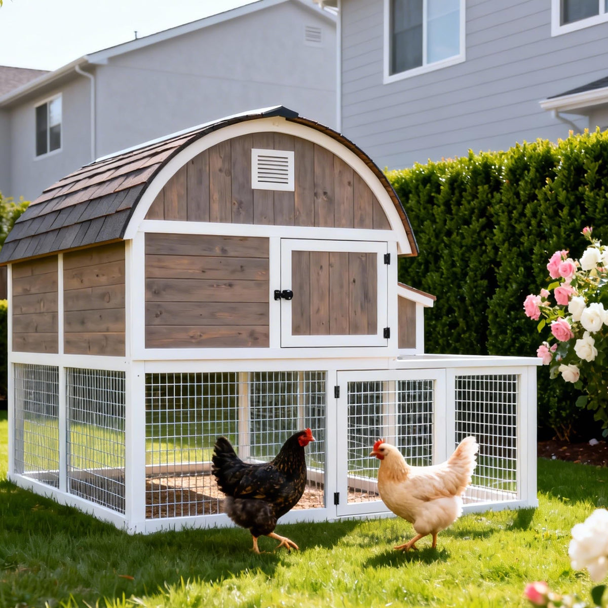 QIAOKAIYAN half-inch welded mesh closeup shows strong rigid pattern for coop enclosures.