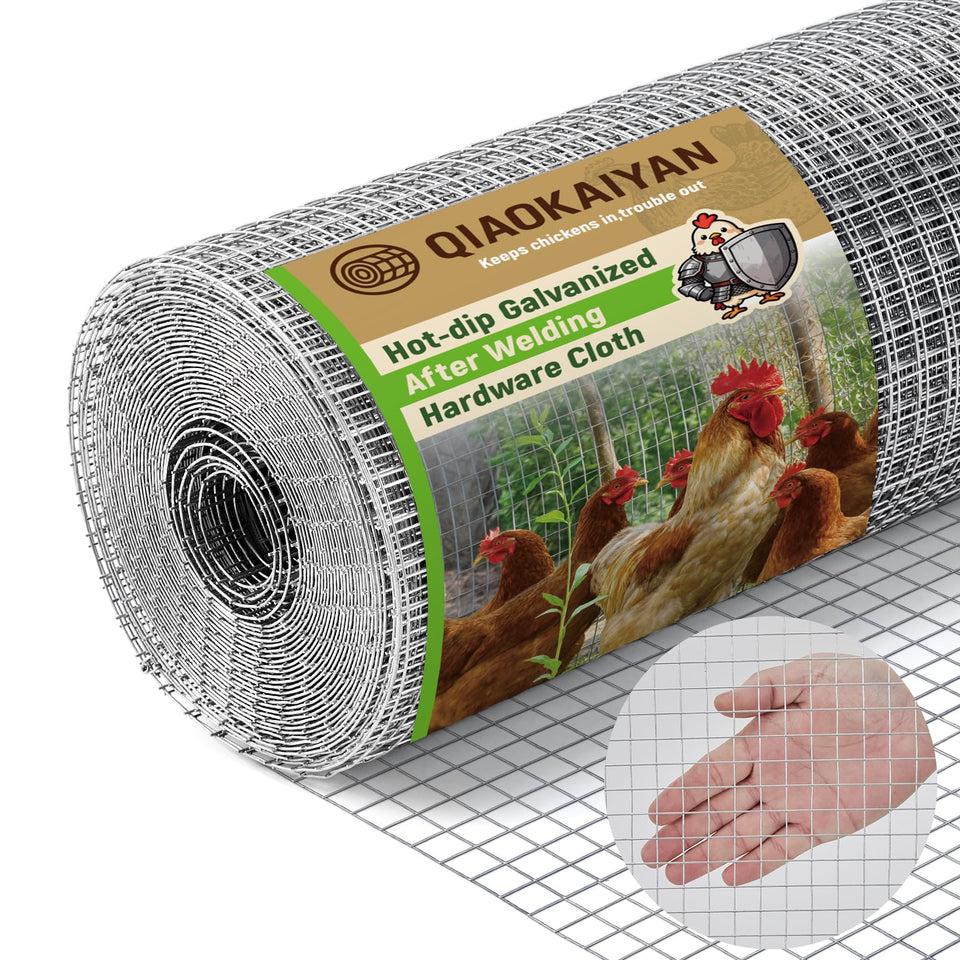 QIAOKAIYAN heavy-duty hardware cloth roll for durable outdoor fencing projects.