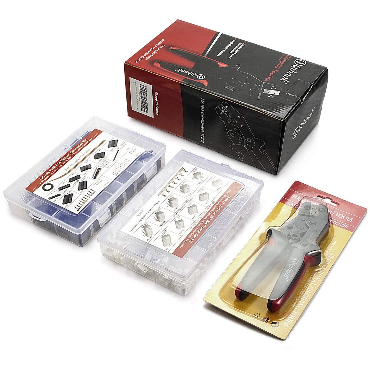 Qibaok kit usable with common 2.54mm connectors and AWG26-20.