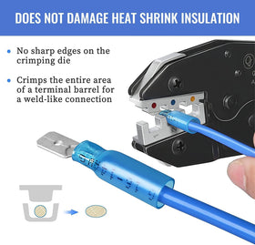Qibaok ergonomic handle reduces fatigue during long wiring sessions.
