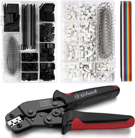 Qibaok ratcheting crimping tool kit for precise electronics crimps.